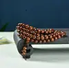 Pulseras de Madera de Durazno Antiguas para Mujeres y Hombres, Madera Pura, Auténticas, Seguras y Protectoras, Madera Natural de Taishan, Pulsera de 108 Cuentas