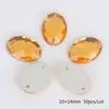 50 Accesorios de Joyería de Materiales DIY Redondos Poligonales Acrílico Cosido a Mano Diamante Agujero Doble Planos Base Diamante Acrílico Caliente