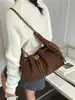 Bolso de hombro acolchado estilo Chanel, bolso hobo de moda de gran capacidad, bolso tipo cubo con cordón, bolso bandolera con cadena, bolso de mujer
