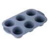 Molde de Silicone Atacado 6 Formas Redondas Consecutivas para Muffin DIY Resistente a Altas Temperaturas Molde de Silicone para Bolo Ferramentas de Confeitaria para Cozinha
