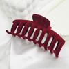 Pinza Grande de Terciopelo Otoño e Invierno Pinza para el Pelo Flockada Superficie de Terciopelo Rojo Grande Accesorios de Año Nuevo Accesorios para el Cabello Pinza de Tiburón Venta al por Mayor