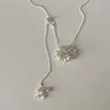 Collar Largo Dulce y Fresco de Racimo de Uvas de Cristal para Chicas Accesorios Dopamina Fresca Moda Versátil de Cuello Halter para Mujeres