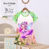 Pijama Novo Infantil 2025 Pijama de Verão Feminino Estilo Princesa Vestido Desenho Animado Fofo Gelo e Neve Vestido Fino