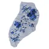 Adhesivo de Tela Bordada de Encaje de Color Parche Bordado de Malla Tela para Vestido de Boda Vestido Vestido Accesorios Decorativos Costura a Mano