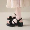 Impresionantes Sandalias Estilo Francés para Mujer, Nuevas de Verano 2026 Estilo Hada Tacones Altos con Suelas Gruesas y Tira Única, Adecuadas para Combinar con Vestidos