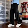 Calças de Lã Grossa Forradas para Outono/Inverno 2026 para Homens e Mulheres, Calças de Moletom Quentes de Corte Reto para Alunos do Ensino Fundamental e Médio, Calças Jogger de Marca Tendência