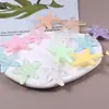 Parche de Resina de Estrella de Mar Grande Semitransparente con Lentejuelas de Colores Pasador Tocado Flor para Zapatos Accesorios de Joyería DIY Fabricante Mayorista