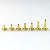 Botón de Presión Redondo Plano de Doble Cara con Remache de 9 mm de Oro K, Accesorios para Material Fijo