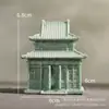 Arquitectura Estilo Antiguo Chino Paisaje en Miniatura Pabellón Pabellón Artesanías de Arenisca Verde Adornos Patio de Entrada Mesa de Arena Productos de Paisajismo