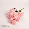 Nova rosa artificial de 9 cabeças com bordas encaracoladas, adereço de decoração de casamento, buquê de mão, flor de seda, atacado do fabricante