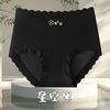 Roupa íntima feminina de malha de cintura alta de alta qualidade, sexy, de malha, confortável, algodão, virilha antibacteriana, renda, calcinha fina
