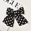 Celebridad de Internet Pinza de Resorte para Cola de Caballo Larga Clip de Primavera Corea del Sur Lazo Rayado Pasador de Peluche Clip para Niña Accesorios para el Cabello Clip para Cola de Caballo