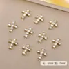 Acessórios de Arte de Unha Cruzados com Strass Estilo Luxo Leve Venda Quente Transfronteiriça Acessórios de Unha de Liga Metálica Venda por Atacado
