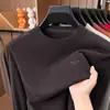 Suéter de punto de manga larga de alta calidad para otoño e invierno [Estilo Old Money] top de punto grueso y cálido para hombre para papás