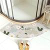 Alfombra Curva para la Puerta del Baño, Cabina de Ducha, Alfombra Absorbente Creativa Personalizada, Separación de Seco y Húmedo en el Baño, Felpudo Antideslizante