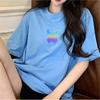 Moda Verano 2022 Nuevo Atuendo de Pareja de Celebridades de Internet Camiseta Reflectante de Mariposa de Manga Corta para Mujer Verano ins Súper Popular Top Corto