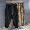 Estilo Montaña Retro Alta Densidad Adelgazante Fermentado Marca de Moda Pantalones Apilados Pantalones Casuales para Hombre Otoño Estilo Japonés Pantalones de Pie Estilo Americano