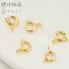 Accesorios para joyería DIY hebilla de resorte hebilla de pulsera cobre puro chapado en oro real hebilla de joyería DIY