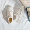 Zapatos de lona FCS de nicho blanco y negro con felpa, cabeza grande, para mujer, nuevos de otoño e invierno 2021, zapatos de algodón cálidos de invierno F6126M