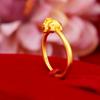 Versión dorada del antiguo método del valiente anillo de bebé abierto Oro de Vietnam Anillo valiente de dinero de cobre para mujeres Suministro al por mayor