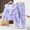 Pijama para Mulheres Primavera e Outono Fofo Gola Boneca Conjunto de Menina Novo Estilo 2025 Pode Ser Usado Fora Roupas de Casa de Manga Longa