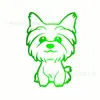 Pegatina para Coche de Comercio Exterior Pegatina de Perro Yorkshire Terrier Pegatina Reflectante para Coche Motocicleta Pegatina Impermeable 10.8X16cm Pegatina