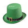 Cinturón Irlandés Sombrero Lincoln St. Día de San Patricio Mago Verde Sombrero de Lincoln Actuación en Escenario Sombrero de Copa Verde