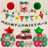 Conjunto de Balões de Natal Transfronteiriço 12 polegadas Balões de Látex Estampados de Natal Caixa de Presente de Natal Balões de Folha de Alumínio para Carro de Viagem