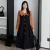 Vestido Falso de Dos Piezas Estilo Francés para Mujer Otoño Invierno 2026 Nuevo Diseño con Sentido Talla Grande Adelgazante Vestido Largo