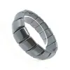 Pulsera de Piedra Biliar Negra No Magnética al por Mayor, Fila Ancha Extra Grande, Pulsera Unisex, Pulsera para el Cuidado de la Salud, Accesorios para Joyería DIY