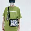 Bolsa transversal de PVC da Amazon transfronteiriça Bolsa feminina de gelatina transparente Bolsa transversal de ombro transparente de PVC na moda estilo Hong Kong para homens