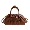 Bolso de Nube de Color Sólido Nuevo de Verano 2026 para Mujer, Bolso de Mano Simple y Elegante, Bolso de Hombro Plegado Cruzado de Moda