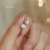Pendientes de Botón Imitación Piedra de Luna Frescos y Elegantes para Mujer Plata Pura S999 Temperamento Super Hada Versátiles Pendientes de Gama Alta Venta al por Mayor