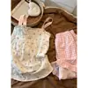 Conjunto de Pijama de Camisola Floral Elegante para Niña, Nuevo Set de Ropa de Casa con Shorts de Cuadros Rosas Verano 2026