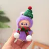 Versión Mini 4.0 Labubu Cara de Vinilo Peluche Caja Sorpresa Ropa de Muñeca Set Navideño Nariz Pequeña Código Secreto