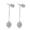 Pendientes Jin Jiahua chapados en plata, pendientes coreanos Shambhala con borlas de diamantes, pendientes largos exagerados para mujer