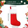 Ventas Directas de Fábrica Calcetines Navideños Bolsas de Regalo Calcetines Rojos con Ribete Blanco Calcetines Navideños Tela No Tejida Calcetines Venta al por Mayor