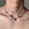 Turquesa Humo de Uva Patrón de Diamante Negro Cobra Choker Punk Chica Dulce Fresca Atrevida