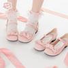 [en stock] pompón redondo de cordero mercerizado original Lolita cabeza redonda lindos zapatos versátiles japoneses para mujer