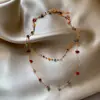 Collar de Vidrio Apilable de Doble Capa Color Dopamina Lujo Ligero Nicho Exquisito Cadena para Clavícula Versátil Accesorios para Collares Venta al por Mayor
