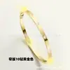 Pulseira de Unha Estreita Versão Alta Banhada Grossa Ouro 18K Real Prata Esterlina Pulseira Versão Larga CHEIA DE ESTRELAS LOVE Transmissão Ao Vivo Dropshipping