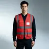 Coletes refletivos para canteiros de obras, projetos de construção chineses, roupas refletivas de segurança, impressão de logotipo personalizado, uniformes de trabalho