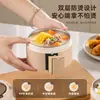Lonchera de acero inoxidable 304 para trabajadores de oficina, recipiente de comida térmico, lonchera de gran capacidad para estudiantes, recipiente de almuerzo portátil
