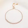 Pulsera de Moda Minimalista Versátil para Mujer, Zirconia de 5 mm, Imitación de Moissanita, Diseño de una Sola Fila, 2 Estilos