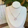 Colgante Pequeño Fresco de Buda de Cristal Natural Cadena para Clavícula de Cristal Shijia Colgante de Calcedonia Collar de Cristal de Nube Propicia