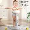 Mesa de Baño para Bebé de Pie Alta y Baja Ajustable Artefacto de Baño para Niños Estante de Baño Doméstico Antideslizante Estante de Baño para Niños