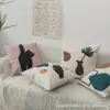 Almohada Bordada de Toalla Estéreo de Gatito Súper Linda Estilo Ins Nórdico Cojín Decorativo para Sofá Cojín para Casa de Huéspedes de Celebridad de Internet