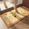 Alfombrilla de Baño Estilo Maillard con Sensación de Lujo Ligero y Gama Alta, Absorbente de Agua, Resistente a la Suciedad, Alfombrilla de Diatomeas para Entrada de Baño