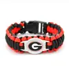 Sec Conferência Sudeste Ncaa Pulseira de Paracord Futebol Melhores Times Fãs Pulseira Tecida Comemorativa