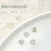 Accesorios para Uñas Rhinestones Transparentes de Forma Irregular con Base Plana Súper Brillantes Corazón Torcido Forma de Hacha Cuadrados Gruesos Rhinestones Blancos Rhinestones Apilados Decoraciones para Uñas